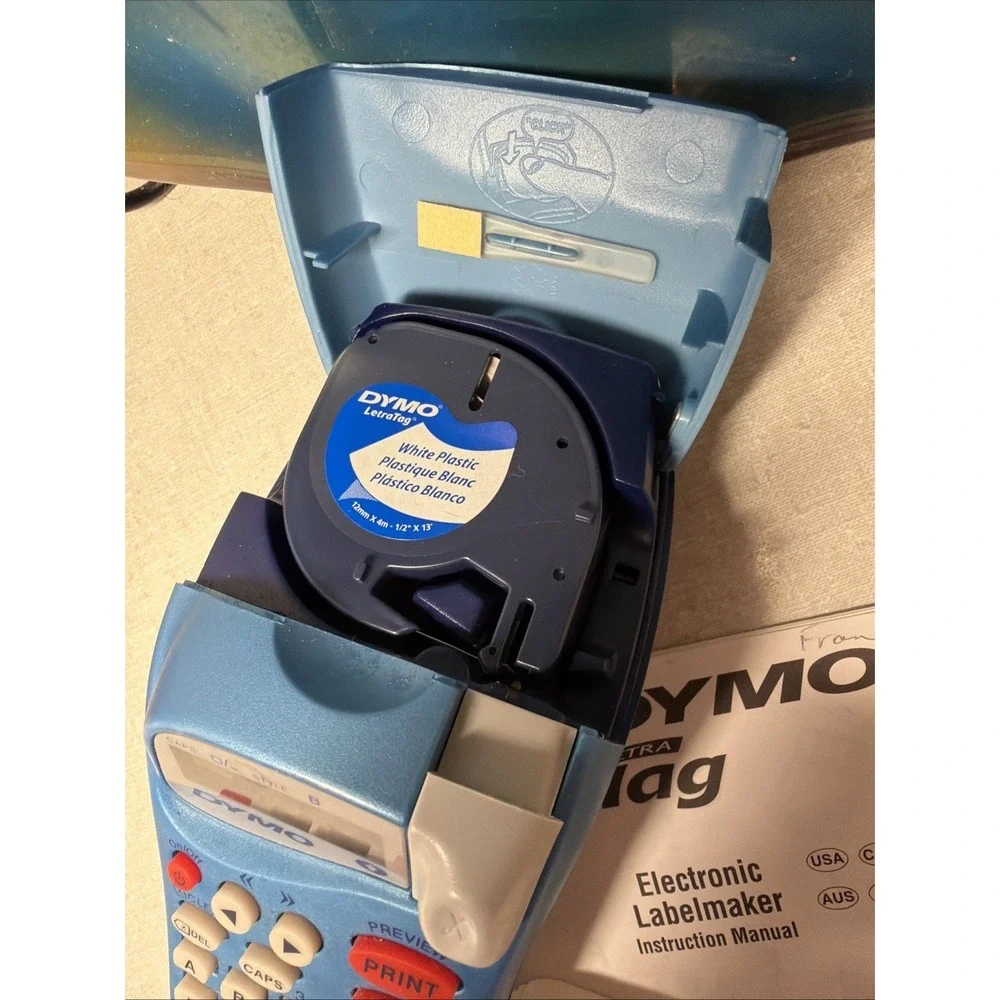 Dymo Letra Tag 100 Esselte Electronic Label Maker Handheld Printer Tested Works